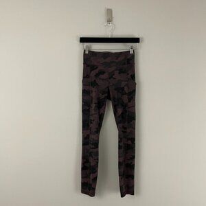 Lululemon Invigorate High-Rise Tight 25" Heritage 365 Camo Brown Size 4